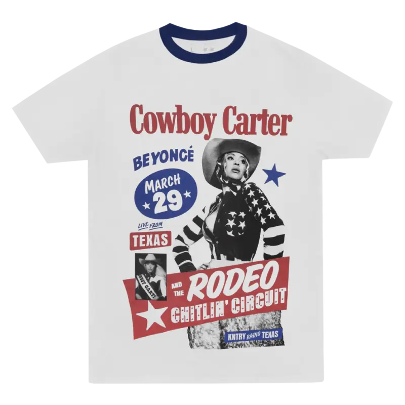 COWBOY CARTER SHORT SLEEVE RINGER TEE
