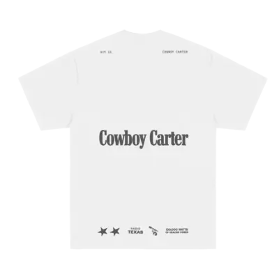 COWBOY CARTER SHORT SLEEVE TEE - WHITE Back