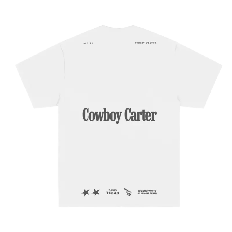 COWBOY CARTER SHORT SLEEVE TEE - WHITE Back