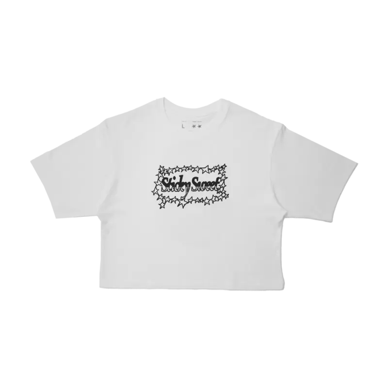 STICKY SWEET SHORT SLEEVE CROP TEE