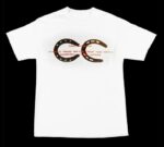 BEYONCE MERCH RED STARS AND HORSESHOE WHITE TEE