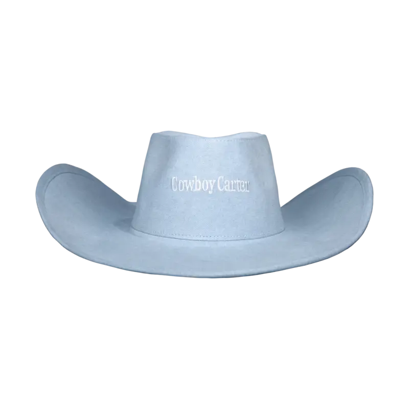 COWBOY CARTER DENIM COWBOY HAT