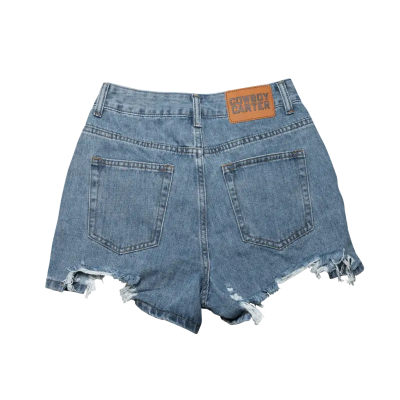 SMOKE HOUR CUT OFF SHORTS back
