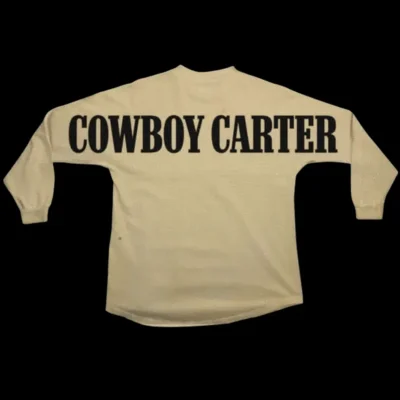 Beyonce Merch Cowboy Carter Signature Beige Tour Longsleeve back