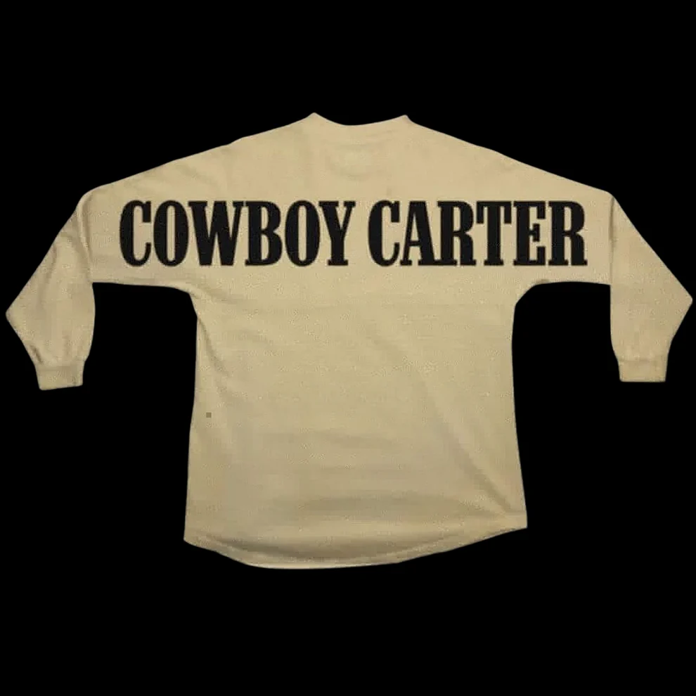 Beyonce Merch Cowboy Carter Signature Beige Tour Longsleeve back